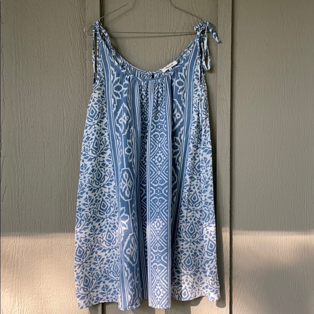Madewell Blue and White Dress. Size M